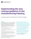 Implementing the new revenue guidance in the manufacturing industry