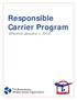 Responsible Carrier Program Effective January 1, 2016