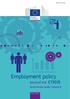 ISSN Employment policy. beyond the crisis. Social Europe guide Volume 8. Social Europe