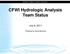 CFWI Hydrologic Analysis Team Status
