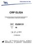 CRP ELISA. Enzyme immunoassay for the quantitative determination of C-reactive protein in human serum and plasma.