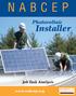 Installer. Photovoltaic. Job Task Analysis.  NABCEP PV Installer Job Task Analysis