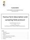 Humus form description and sampling field protocol