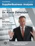 Dr. Klaus Zehender. SupplierBusiness Analysis. Rolf Geisel. Florian Bovensiepen Head of Purchasing, Alpina