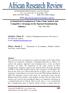 An International Multidisciplinary Journal, Ethiopia Vol. 5 (6), Serial No. 23, November, 2011 ISSN (Print) ISSN (Online)