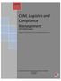 CRM, Logistics and Compliance Management SET I Deliverables