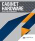 CABINET HARDWARE PRODUCT CATALOGUE AMENDMENTS