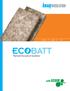 Thermal/Acoustical Insulation. Data Sheet BI-BT-DS 08-17