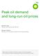 Peak oil demand and long-run oil prices