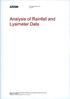 Analysis of Rainfall and Lysimeter Data