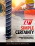 SIMPLE CERTAINTY MAXIMUM VERSATILITY INCREASES ANCHOR RELIABILITY AND JOBSITE PRODUCTIVITY