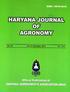HARYANA JOURNAL OF AGRONOMY