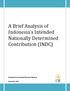 A Brief Analysis of Indonesia's Intended Nationally Determined Contribution (INDC)