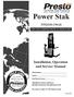 Power Stak. Installation, Operation and Service Manual PPS AS FOR UNITS SHIPPED PRIOR TO MARCH Model Number. Serial #