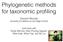 Phylogenetic methods for taxonomic profiling