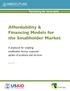 Partnering for Innovation Affordability & Financing Models for the Smallholder Market