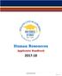 Human Resources Applicants Handbook