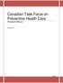 Canadian Task Force on Preventive Health Care Procedure Manual