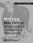 ONTHLY BEEF MANAGEMENT CALENDAR & WORKBOOK