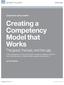 Creating a Competency Model that Works