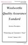 Woolworths Quality Assurance Standard: Service Providers