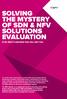 SOLVING THE MYSTERY OF SDN & NFV SOLUTIONS EVALUATION SYTEL REPLY S VADVISOR TOOL WILL HELP YOU.