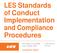 LES Standards of Conduct Implementation and Compliance Procedures