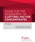 GUIDE FOR THE ASSESSMENT OF CLOTTING FACTOR CONCENTRATES
