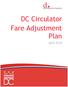 DC Circulator Fare Adjustment Plan. April 2018