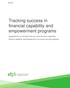 Tracking success in financial capability and empowerment programs