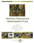 Natural Resources Management Plan