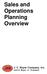 Sales and Operations Planning Overview