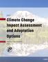 DRAFT. Climate Change Impact Assessment and Adaptation Options