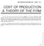 COST OF PRODUCTION & THEORY OF THE FIRM