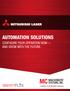 AUTOMATION SOLUTIONS CONFIGURE YOUR OPERATION NOW AND GROW WITH THE FUTURE.