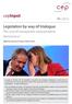 cepinput Legislation by way of trialogue The end of transparent representative democracy? Matthias Dauner & Klaus-Dieter Sohn