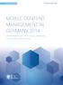MOBILE CONTENT MANAGEMENT IN GERMANY 2014