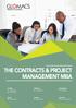 THE CONTRACTS & PROJECT MANAGEMENT MBA. London. California. Amsterdam. Miami. Geneva. New York May Dec 2017.