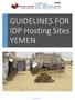 GUIDELINES FOR IDP Hosting Sites YEMEN