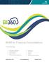 BI360 for Financial Consolidations