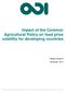 Impact of the Common Agricultural Policy on food price volatility for developing countries. Nicola Cantore