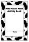 Milk Makin Math Activity Book
