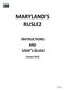 MARYLAND S RUSLE2 INSTRUCTIONS USER S GUIDE AND. January Page 1