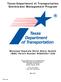Texas Department of Transportation Stormwater Management Program