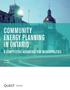 COMMUNITY ENERGY PLANNING IN ONTARIO A COMPETITIVE ADVANTAGE FOR MUNICIPALITIES. Primer
