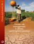 Climate and Society No. 1. Climate risk management in Africa: Learning from practice