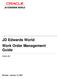 JD Edwards World Work Order Management Guide. Version A9.1