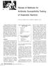 Review of Methods for Antibiotic Susceptibility Testing of Anaerobic Bacteria