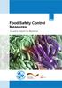 Food Safety Control Measures. Country Report for Myanmar