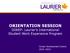 ORIENTATION SESSION ISWEP: Laurier s International Student Work Experience Program